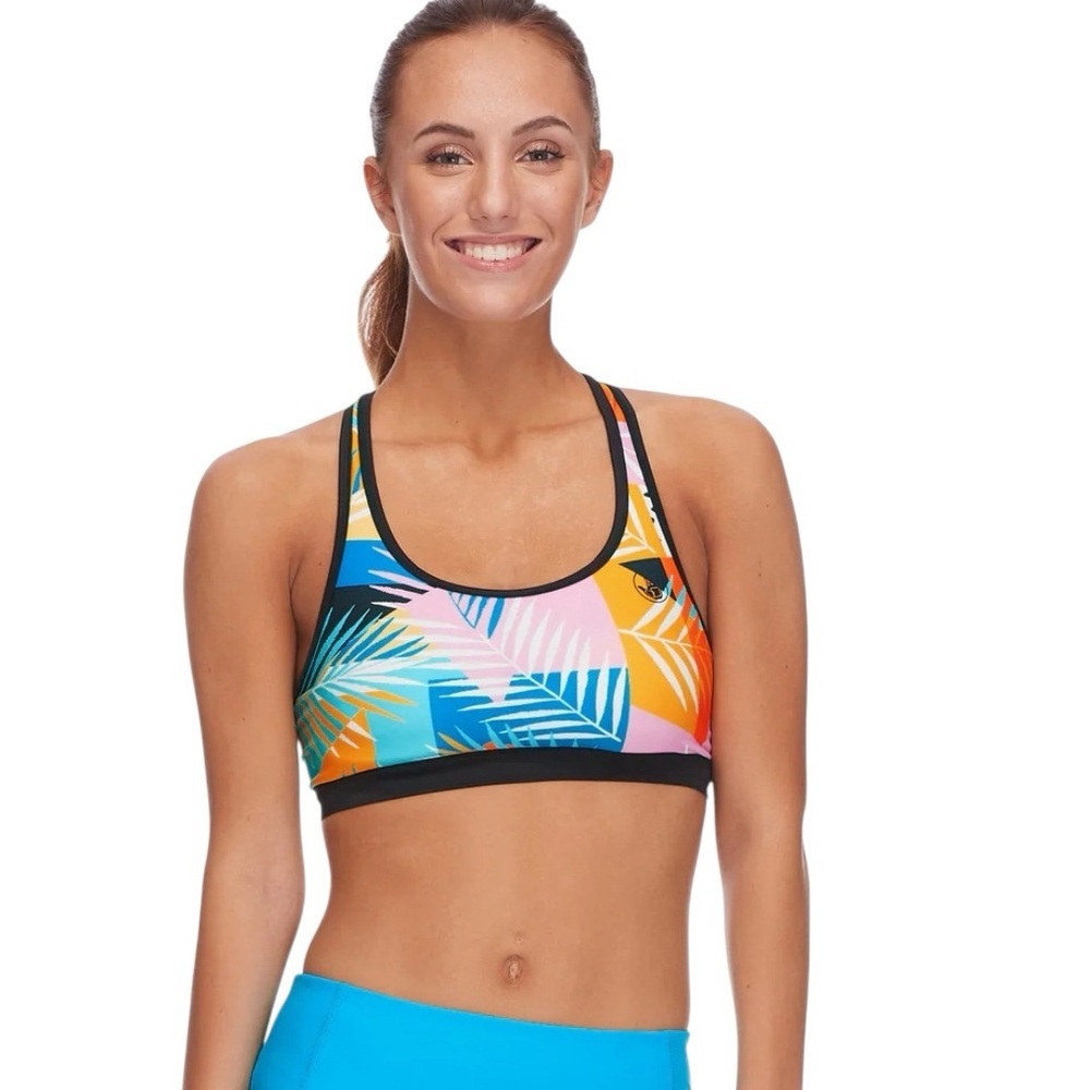 Body Glove Equalizer Sports Bra Multi Color Size Large Supportive Active Strappy